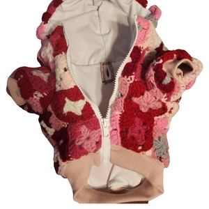 Dog Sweater made from upcycled vintage afghan